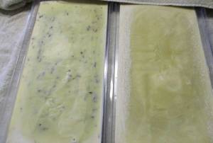 Clover Soap, Coconut Soap 24 hours after being poured in the mold